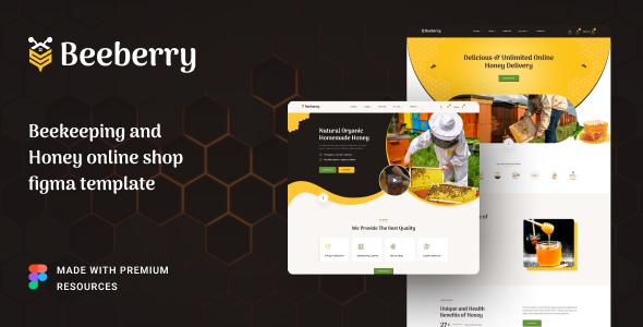 Best Beekeeping and Honey Online Shop Figma Template