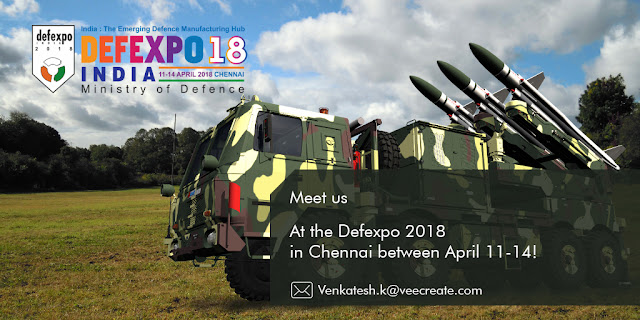  Meet Vee Technologies at the Defexpo 2018 in Chennai between April 11-14!