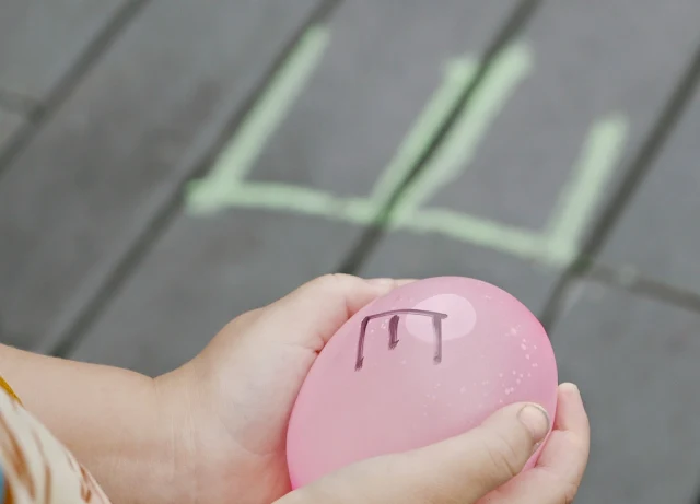 water balloon alphabet activity