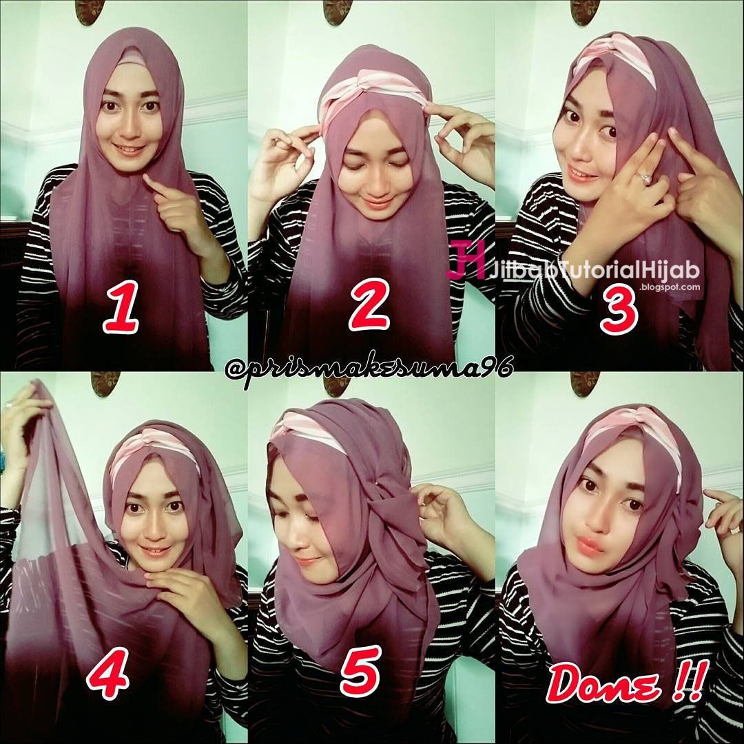 Cara Memakai Jilbab Sederhana Sehari Hari Jilbab Tutorial Hijab Indonesia