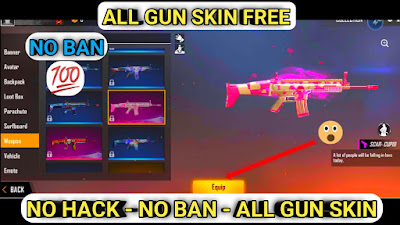 Free Fire All Gun Skin Permanent (No Hack) 101% Working || SB TECHNO