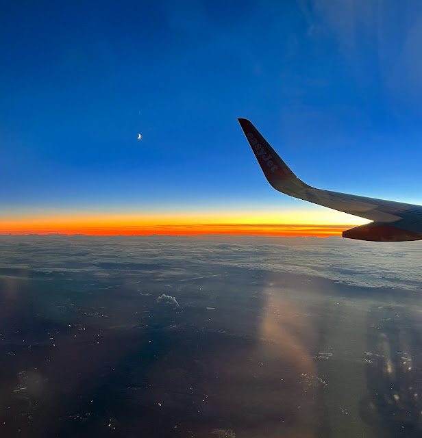 view from airplane at sunset: pic by madmumof7