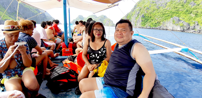 Tired and happy with our Tour C, El Nido companions.