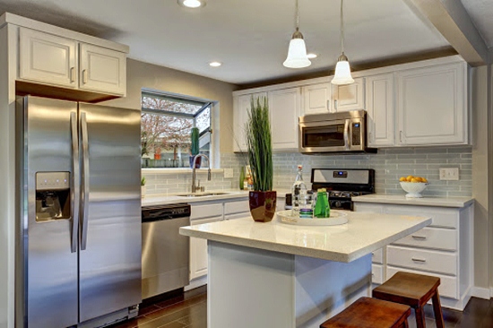 recessed-lighting-for-kitchen-with pendant-lighting-for-kitchen-island