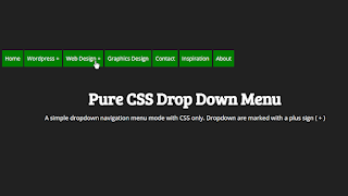 Pure CSS Drop Down Menu - Using HTML & CSS