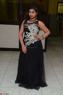 Shrisha Dasari in Sleeveless Short Black Dress At Follow Follow U Audio Launch 028.JPG