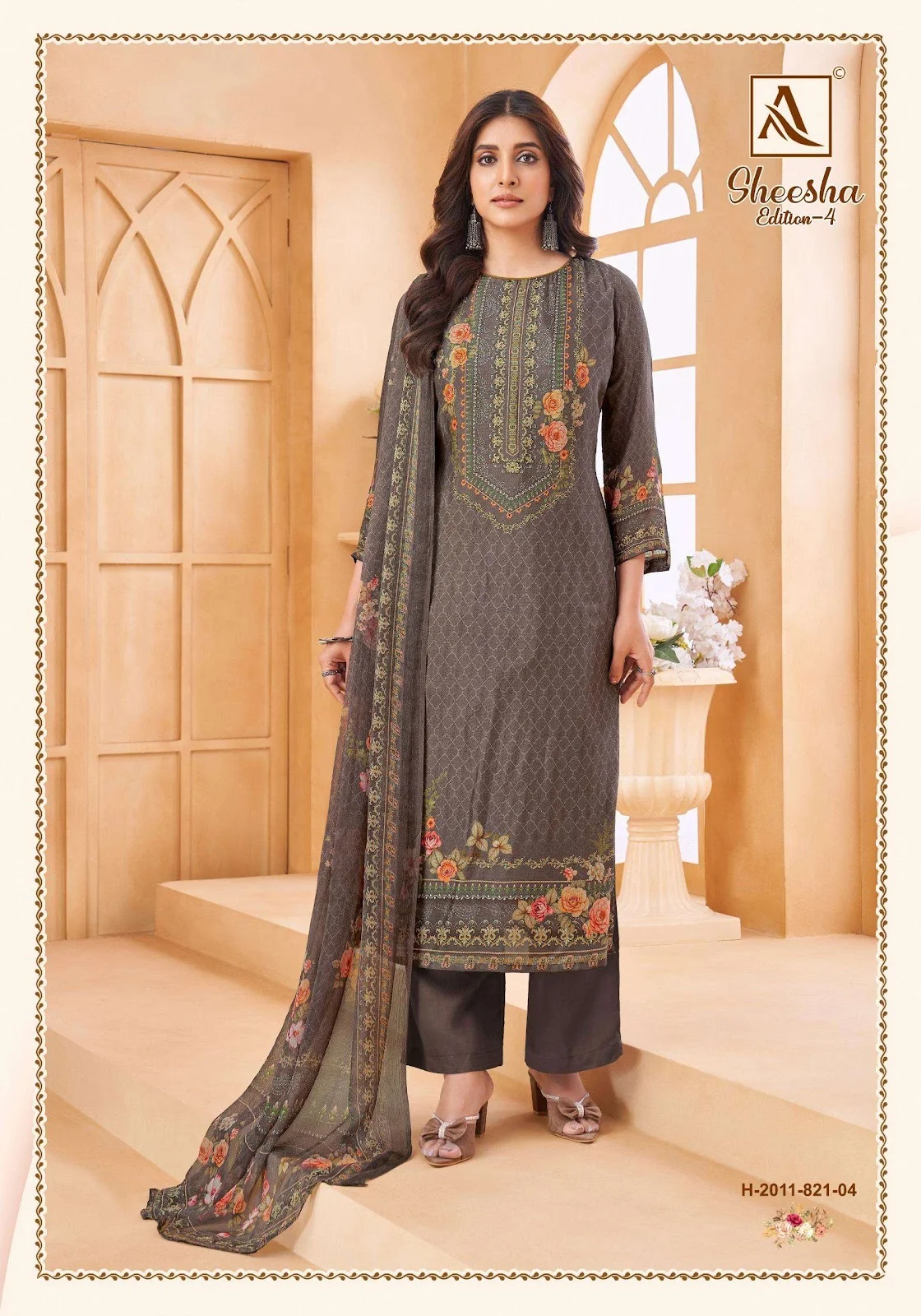 Sheesha Edition 4 Alok Viscose Muslin Handwork Karachi Salwar Suits
