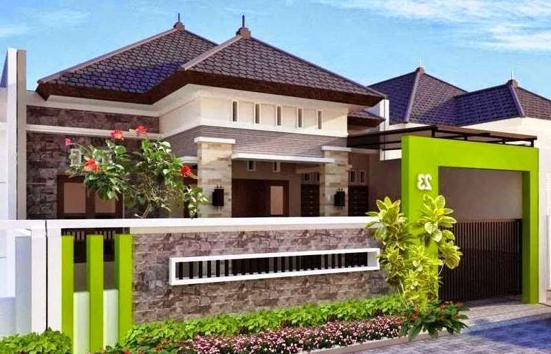 33 contoh gambar dan model pagar  tembok rumah  minimalis 