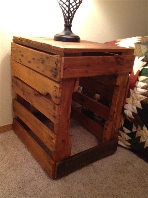 Multi Pallet Nightstand Purpose Used Wood | Pallet Furniture Ideas