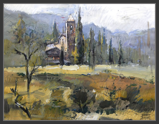 MONISTROLET-PINTURA-SANTA MARIA-ESGLESIA-RAJADELL-PAISATGES-BAGES-PINTOR-ERNEST DESCALS