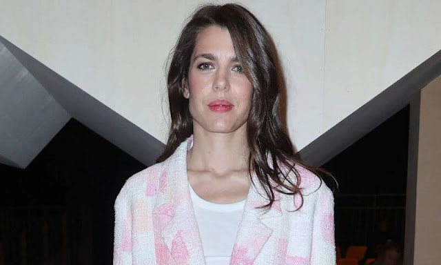 Charlotte Casiraghi wore a pink pantsuit from Spring Summer 2023 Ready-to-Wear collection of Chanel