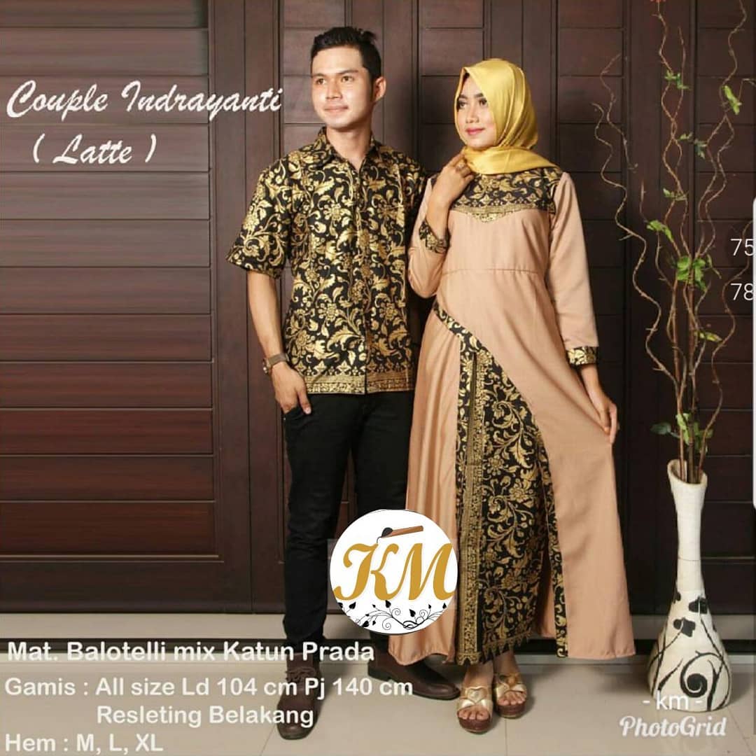Contoh Baju Couple Baju Gamis Batik Busana Muslim Terbaru 2018