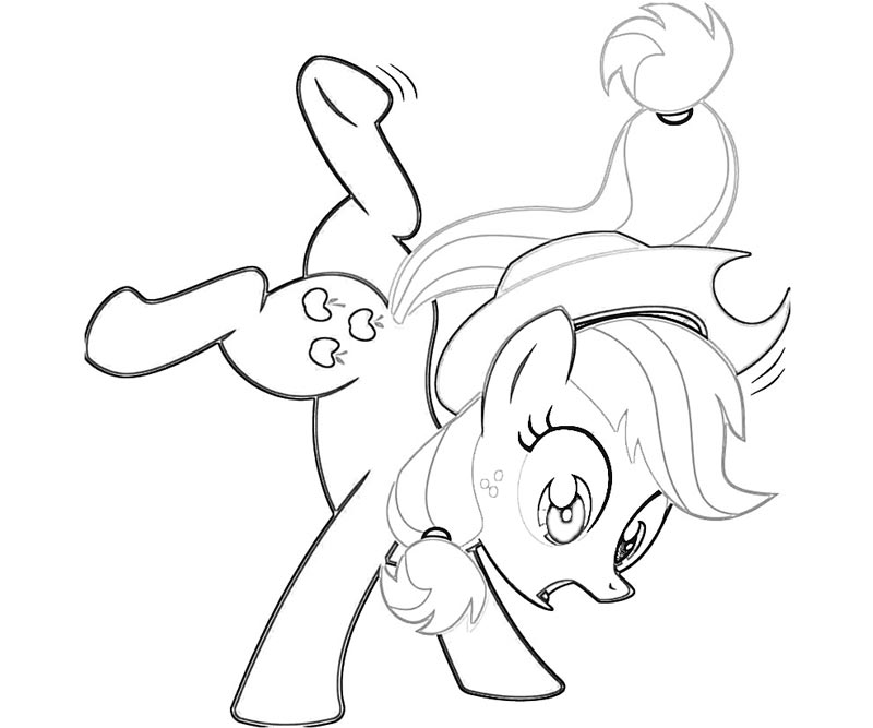 #20 My Little Pony Applejack Coloring Page