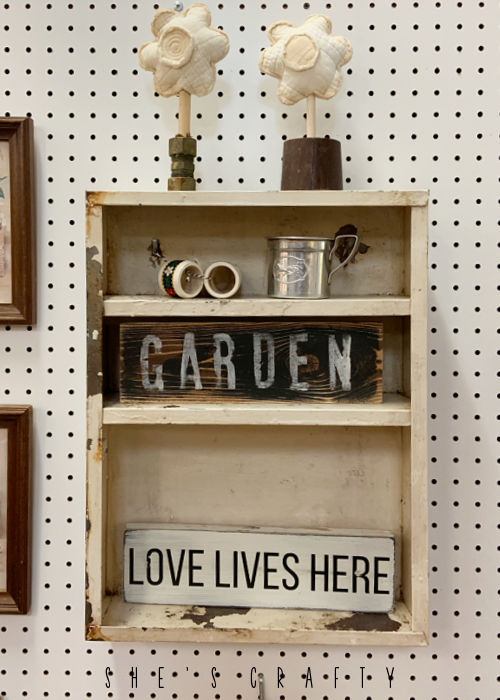 Garden Sign in Antique Booth.