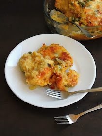 Cheese & Vegetable Bread Pudding