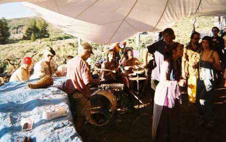 Inside the Marimba Tent - California Rainbow Gathering 2004 - gvan42