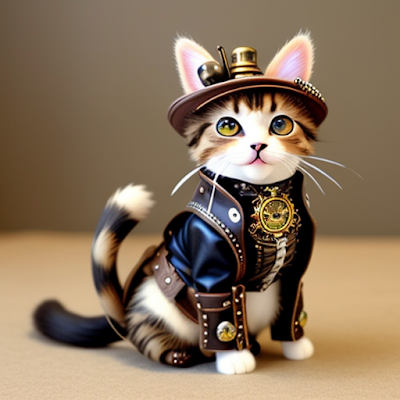 Steampunk Cat Statue 3D amazingwallpapersa blogspot com (10)