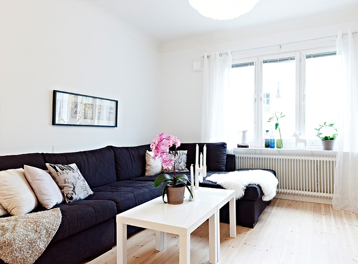  Small  Cute  Swedish Apartment     