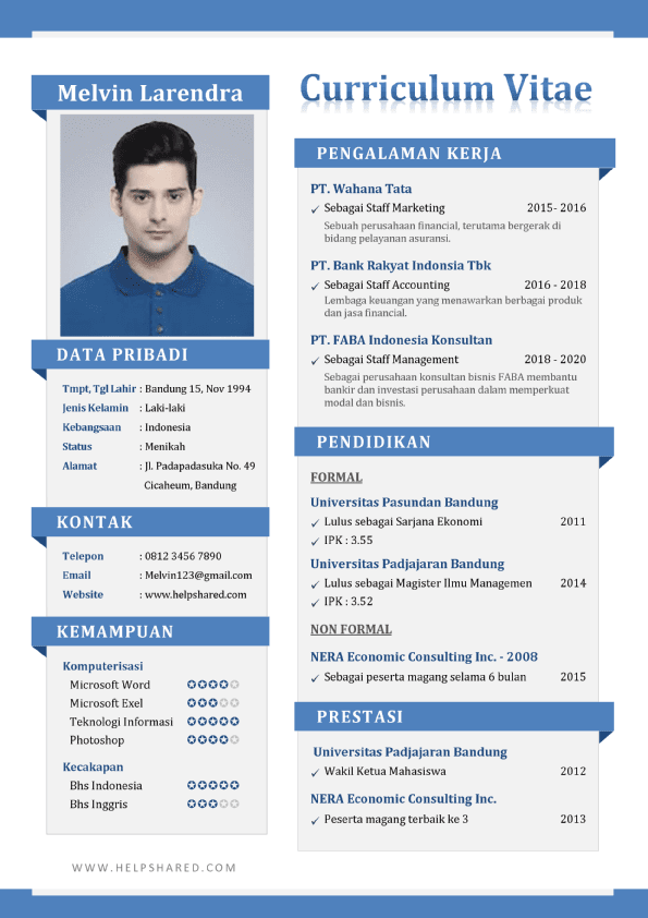 contoh cv bagus kreatif