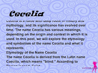 meaning of the name "Cecelia"