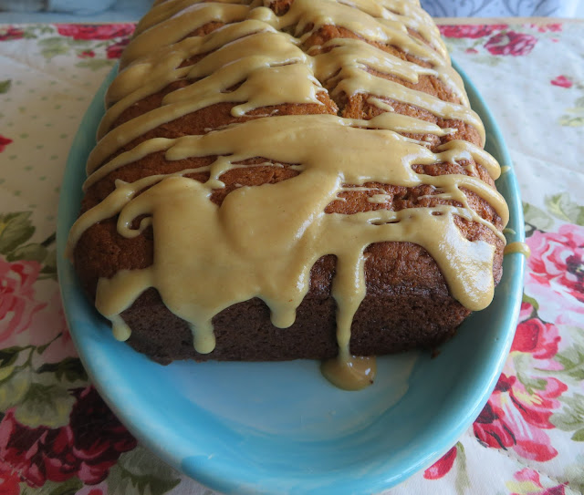 Peanut Butter Glazed Banana Loaf