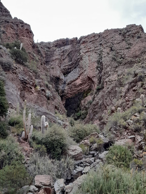 Der Weg hoch zur Wasserquelle von Esmoraca Bolivien