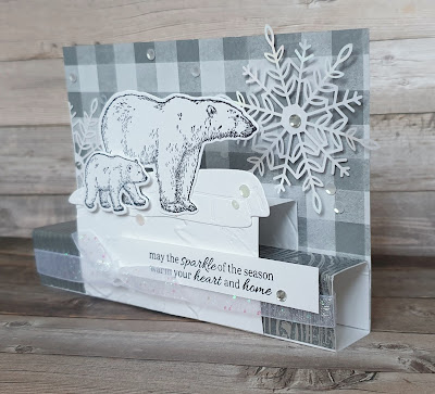 Arctic Bears Stampin up peaceful place fancy fun fold Christmas card