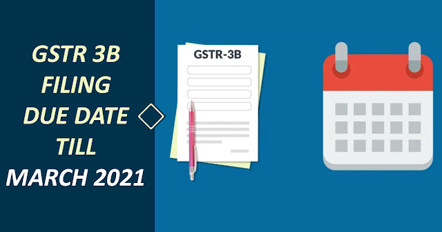 GSTR 3B Filing Due Date Till March 2021