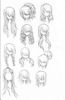 how to draw Anime Hairstyles