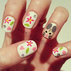 barry-m-hand-painted-happiness-hamster-love-flowers-sparkle-nail-art