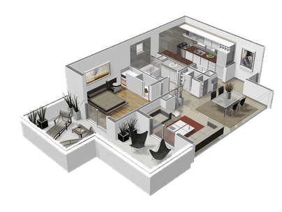 2 Bedroom Duplex Apartment Plans