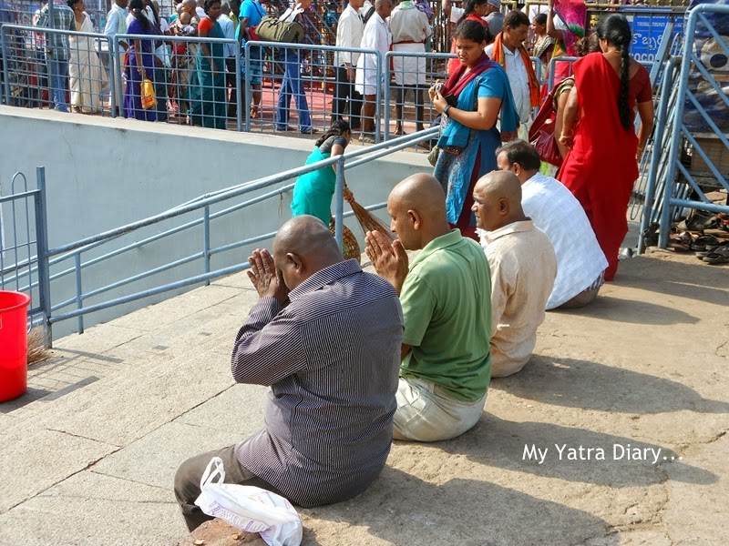 Devotees at Tirupati Balaji temple, Tamil Nadu