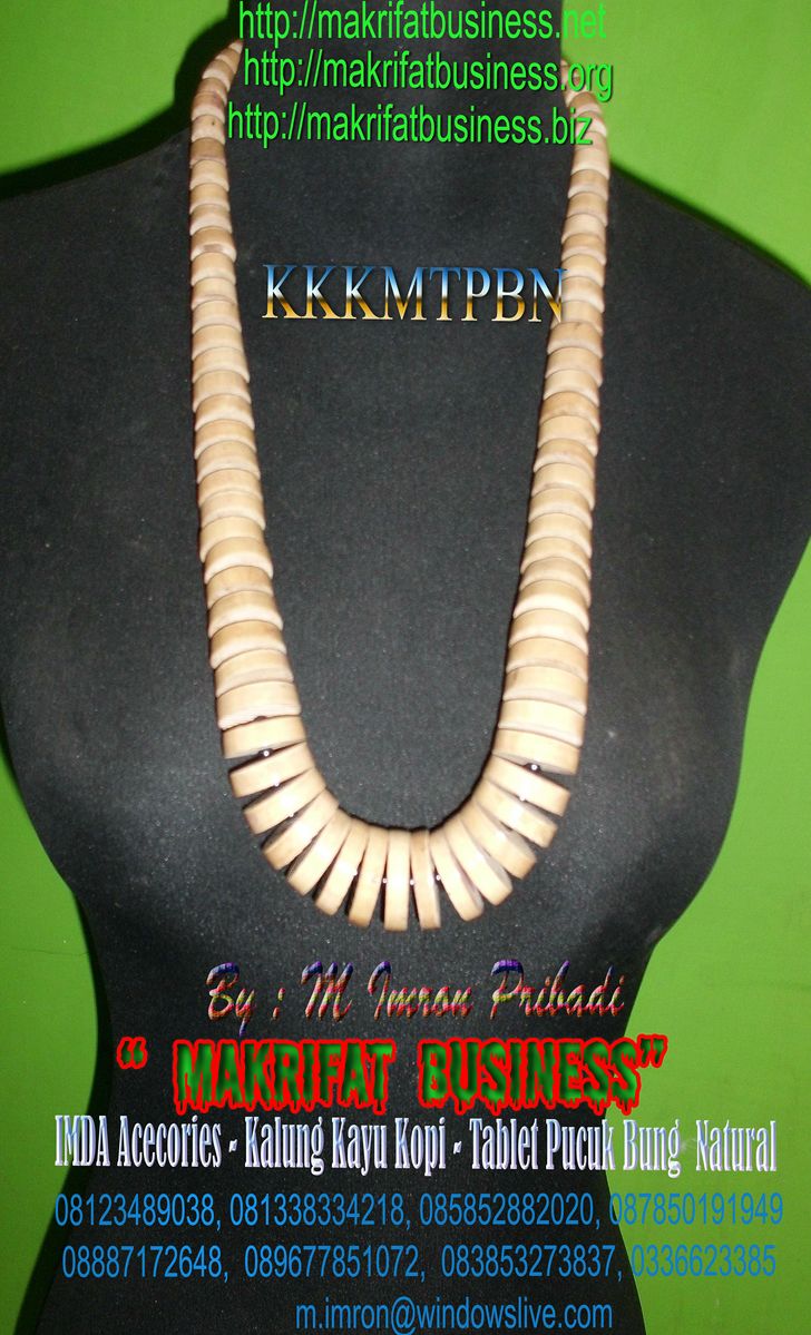  Kerajinan  Kalung Kayu  Etnik Kalung Kopi  Model Bulat 