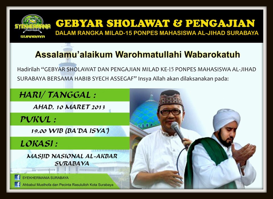 Jadwal Habib Syekh di Surabaya  Kumpulan Link Kajian Aswaja
