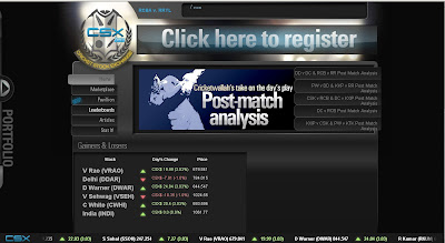 Cricketstockexchange.com - Trade IPL Team & Player online