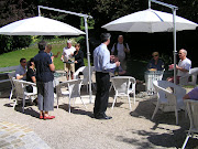Our tasting in the gardens at Deutz with JeanMarc LallierDeutz.