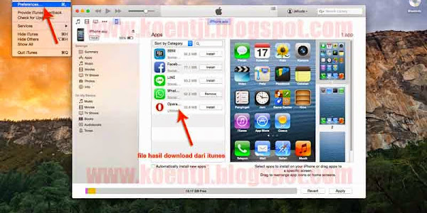 Cara Membackup Hasil Download Aplikasi iPhone atau iPad Dari Itunes