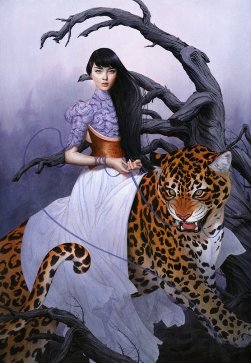 Tran Nguyen deviantart pinturas ilustrações tradicionais surreais fantasia sonhos mulheres feminilidade
