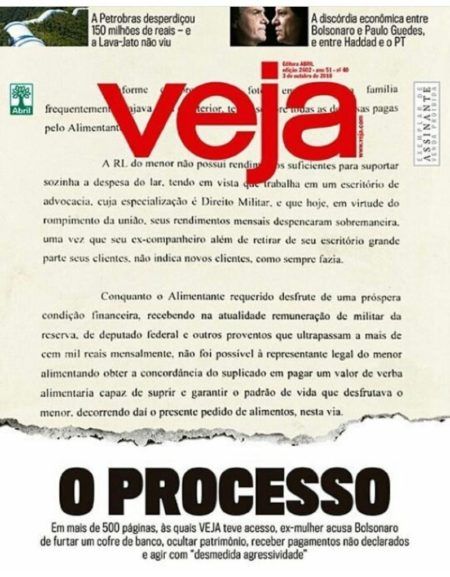 Em processo, ex-mulher acusa Bolsonaro de roubar cofre e ocultar patrimônio, diz revista Veja 