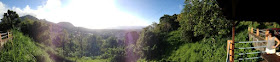 Vue panoramique depuis le carbet sur la route retour