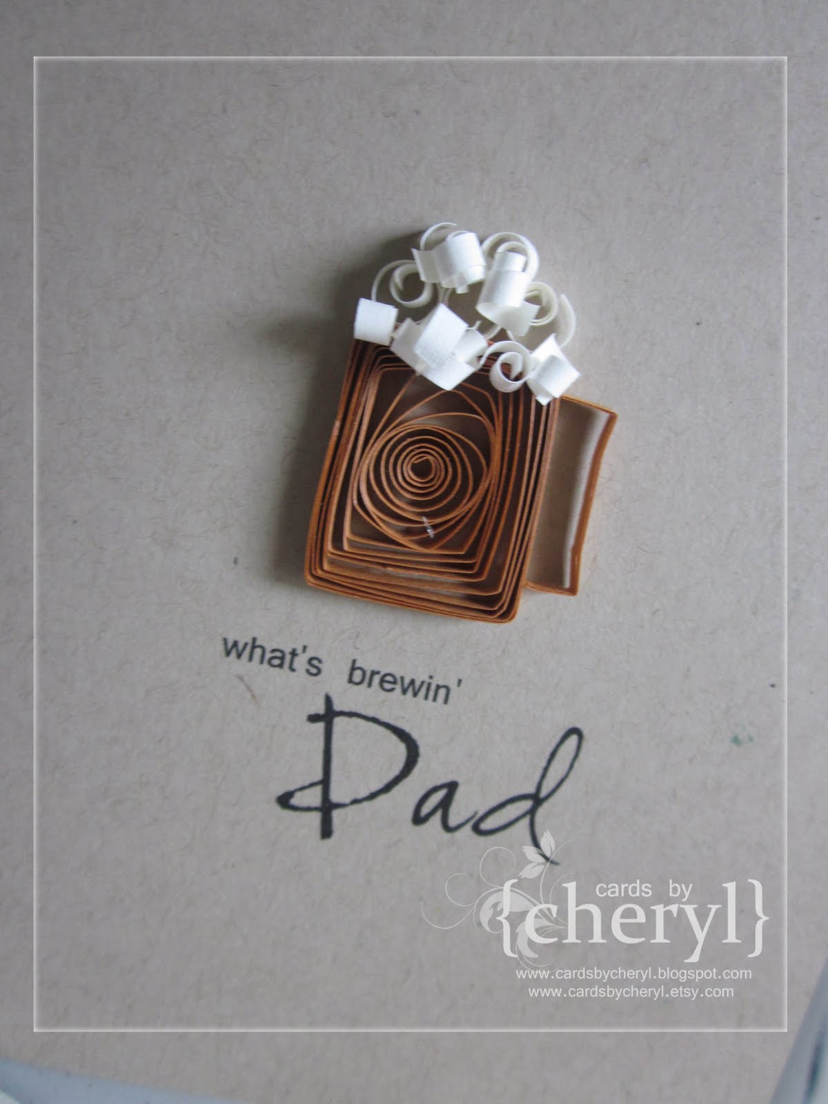 paper {life}: ~ happy father's day {quilled beer mug}