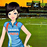 Cricket Girl Dress Up game online flash