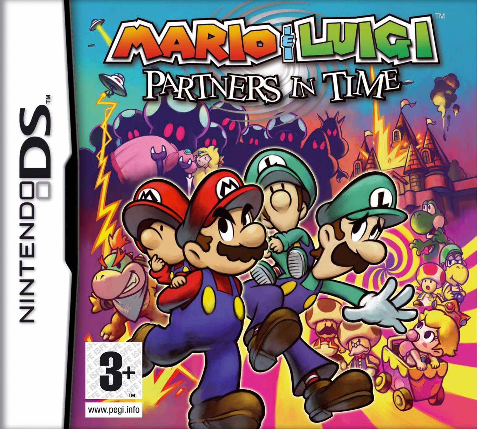 Mario & Luigi: Compa帽eros en el tiempo - Cover Art