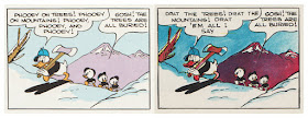 Original and British dialogue from Carl Barks' Christmas on Bear Mountain