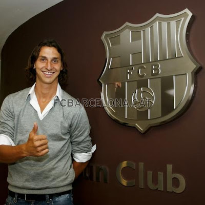 Ibrahimovic arriving in Barcelona (picture special)