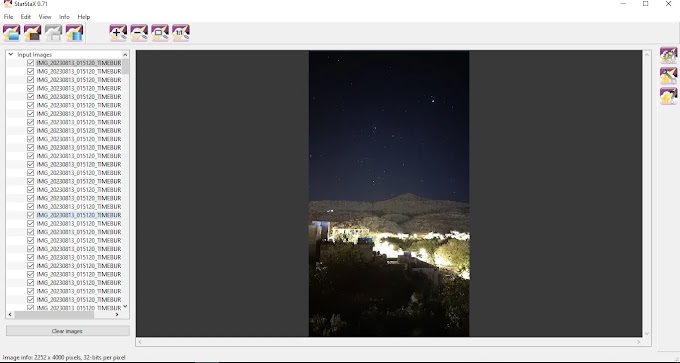 Yıldız Fotoğrafları Birleştirme Programı - StarStaX  indir