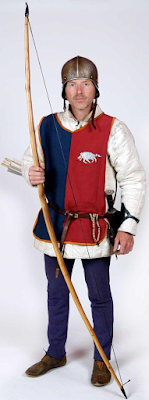 Archer. Army of York. On the chest badge"White boar".