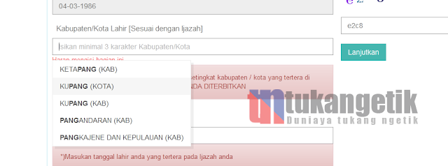 Cara Mengatasi error input pilihan kabupaten Sesuai dengan Ijazah CASN 2022