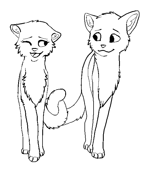 Best warrior cat pairs coloring pages