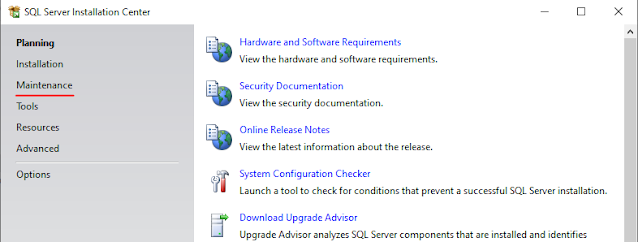 sql server instance repair